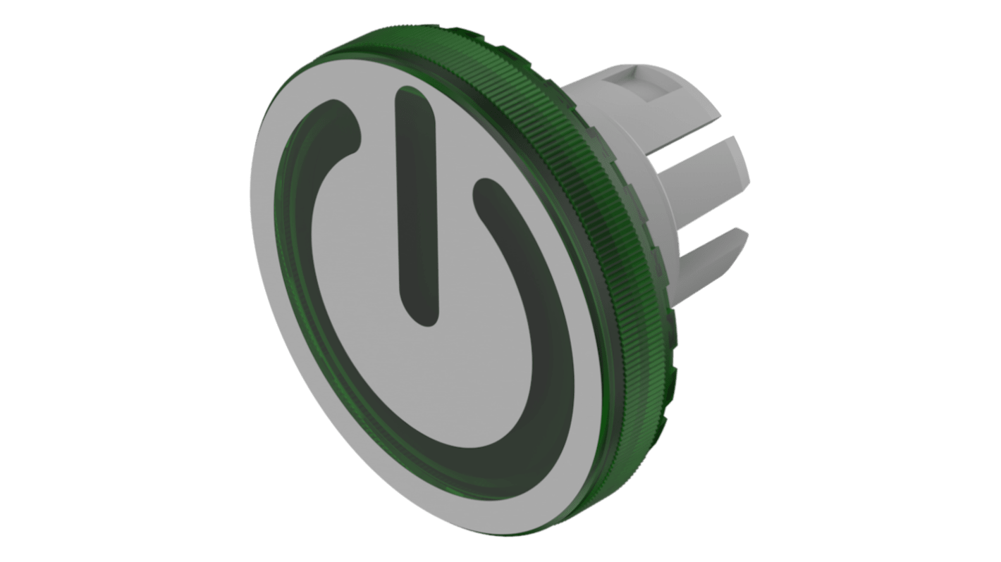 Indicator Lens Round Style, Green, 19.7 diameter