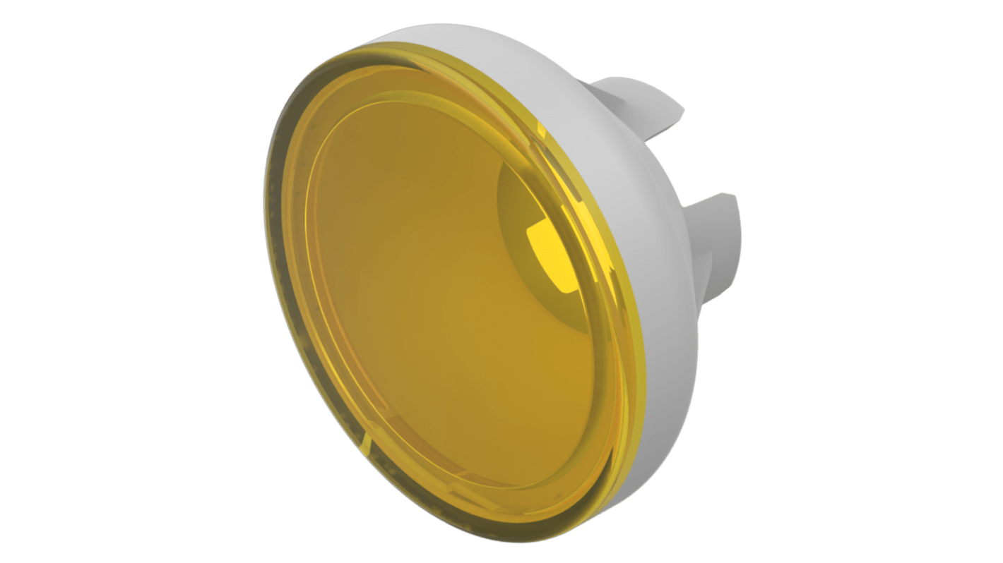 Indicator Lens Round Style, Yellow, 15.4 diameter , 13.2 Long