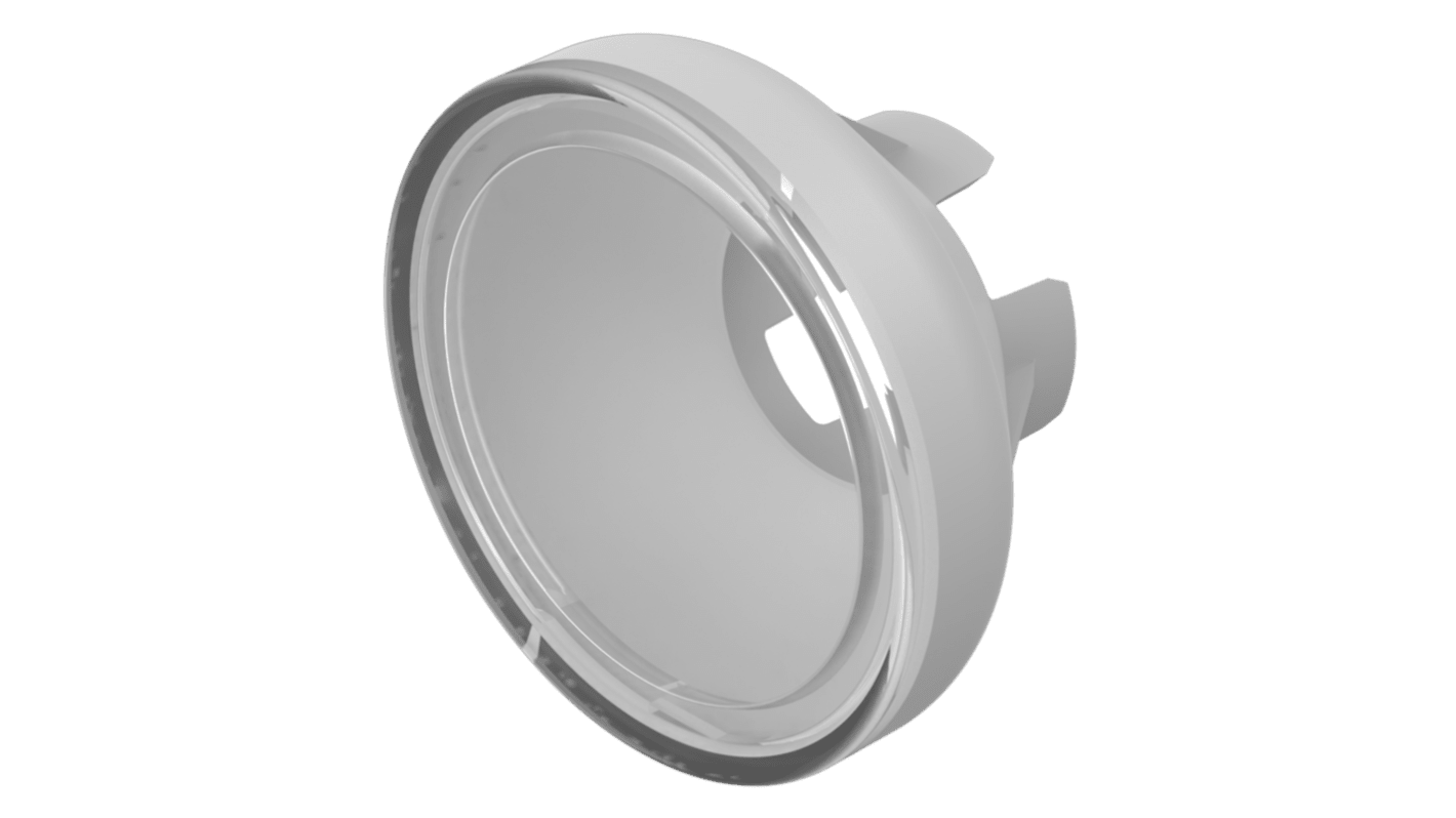 Indicator Lens Round Style, White, 15.4 diameter , 13.2 Long