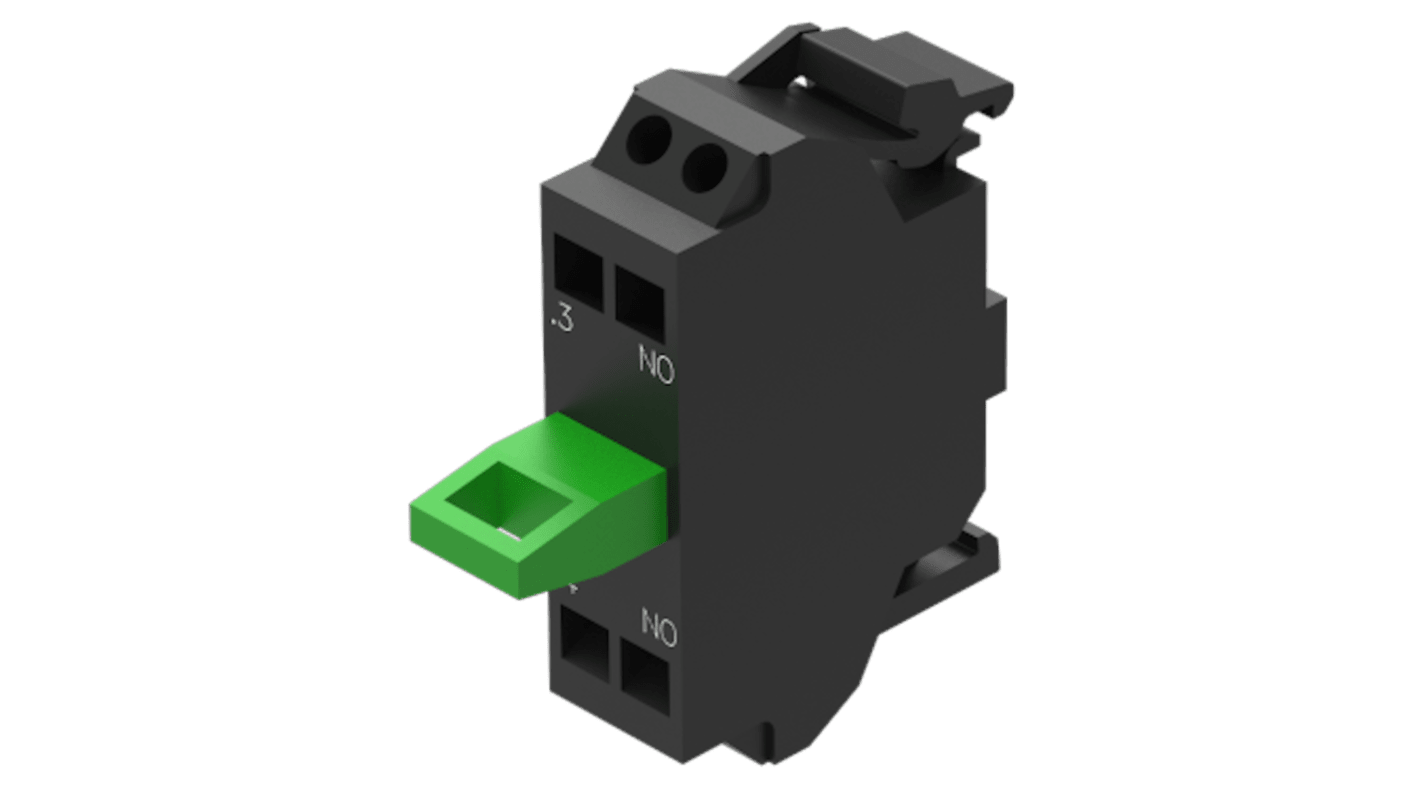 EAO Series 45 Series Push Button Switch, Slow Make, Base Mounting, 1 NO, 500, IP20, IP40