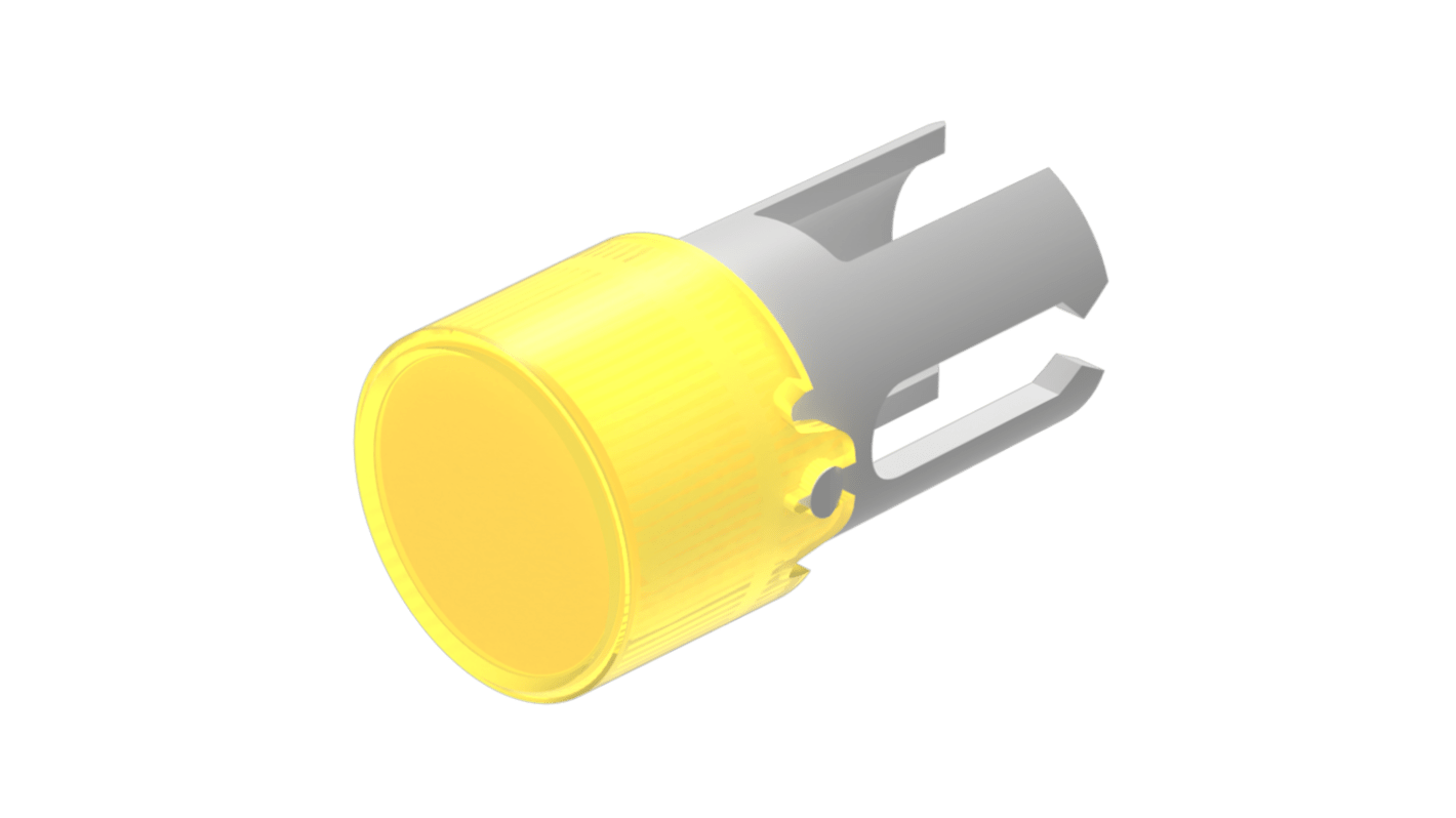 Indicator Lens Round Style, Yellow, 7.3 diameter