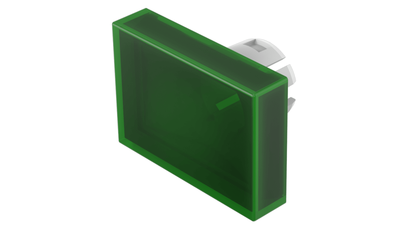 Indicator Lens Rectangle Style, Green, 21.5 Long