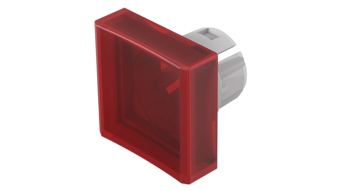 Indicator Lens Square Style, Red, 15.3 Long