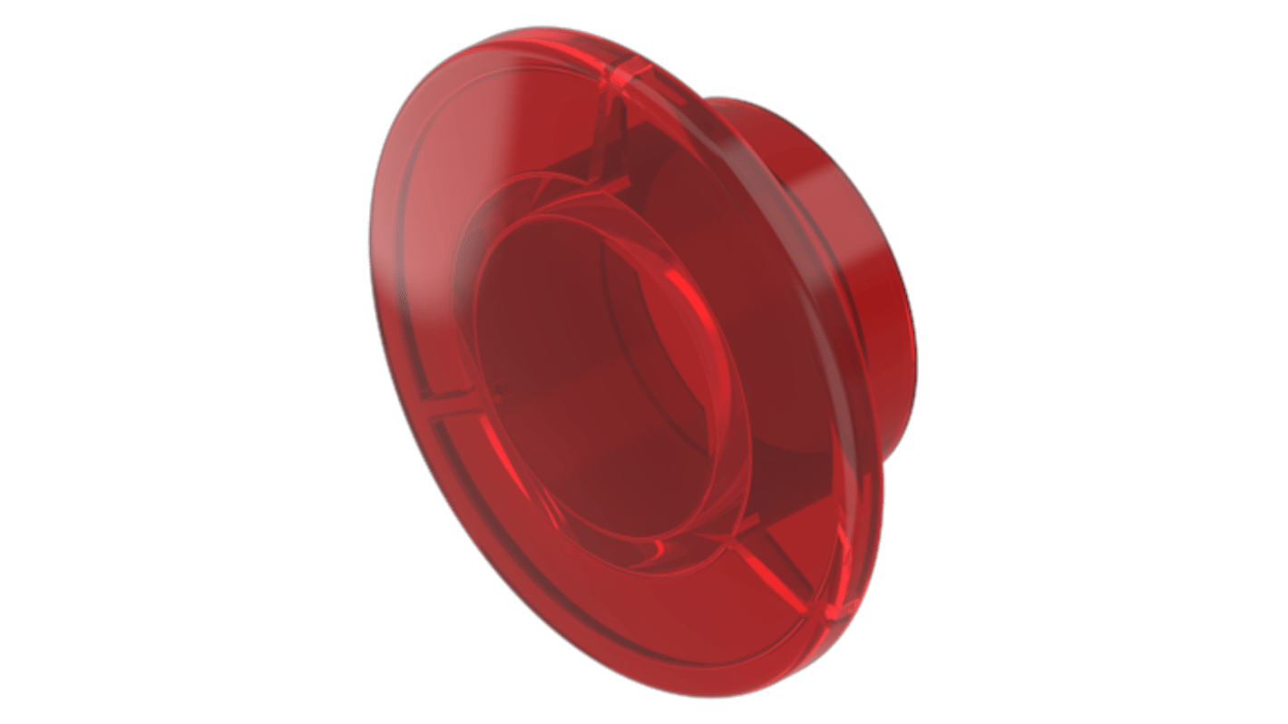 Indicator Lens Round Style, Red, 40 diameter