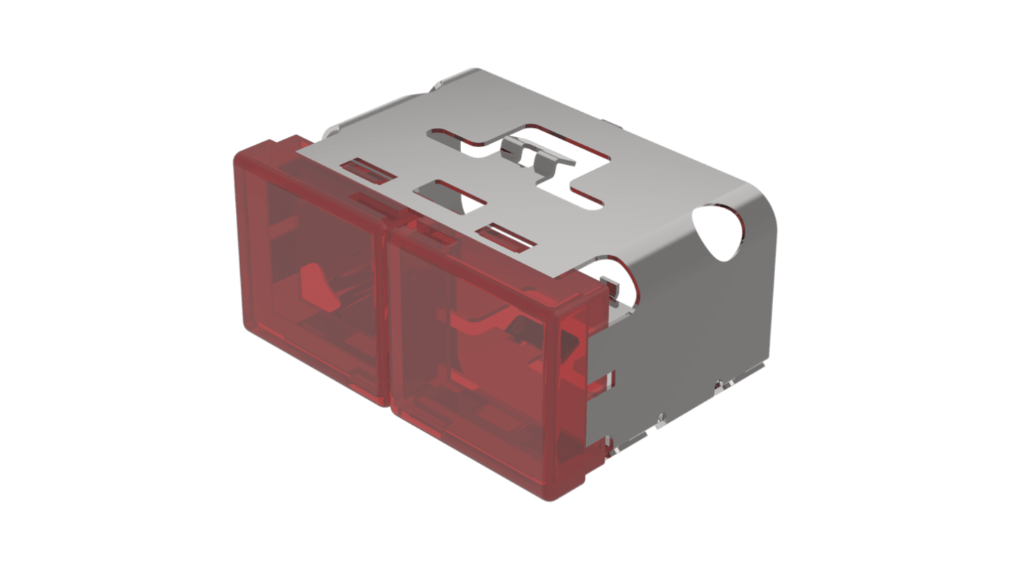 Indicator Lens Rectangle Style, Red, 38 Long