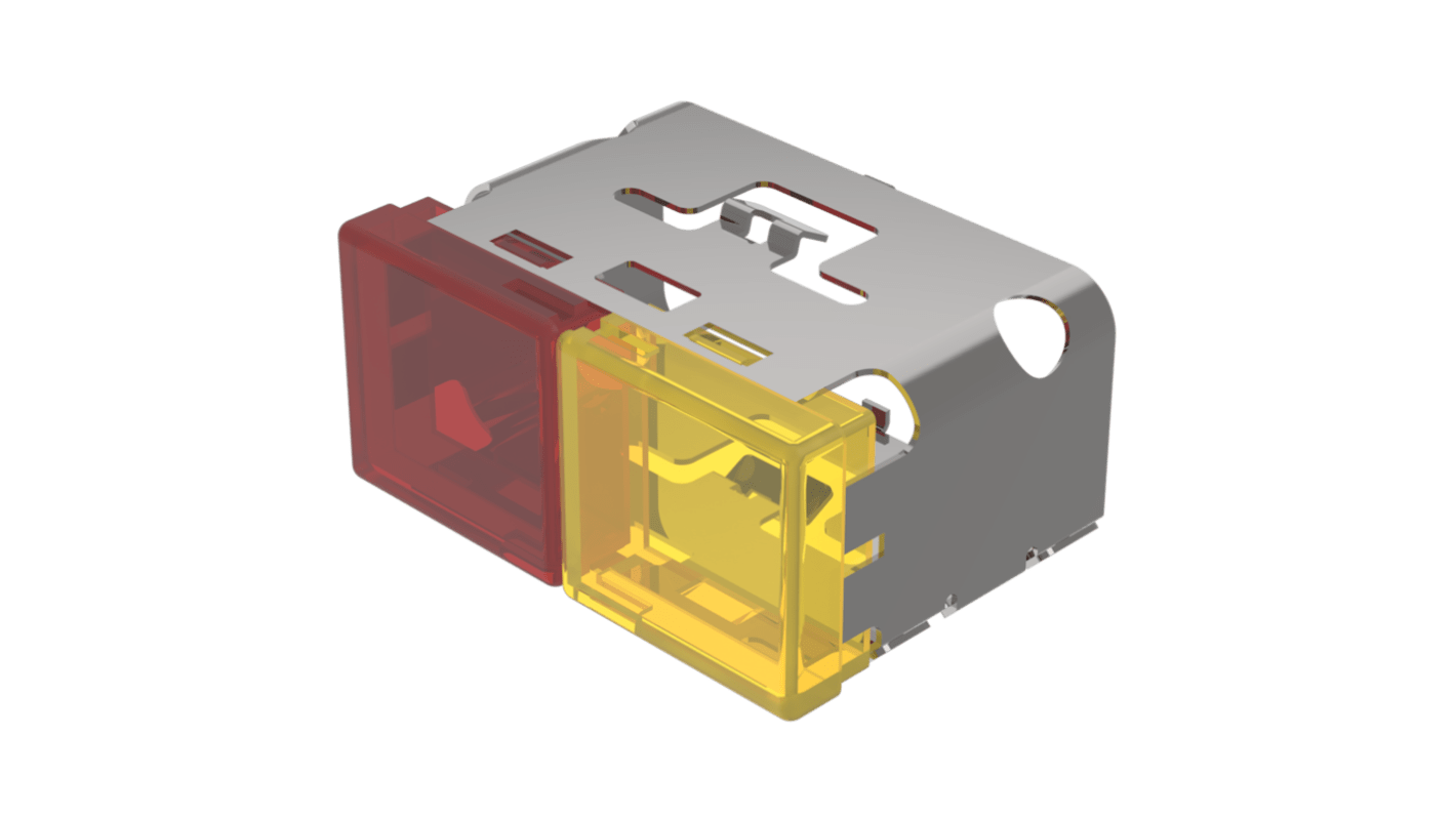 Indicator Lens Rectangle Style, Red, Yellow, 38 Long