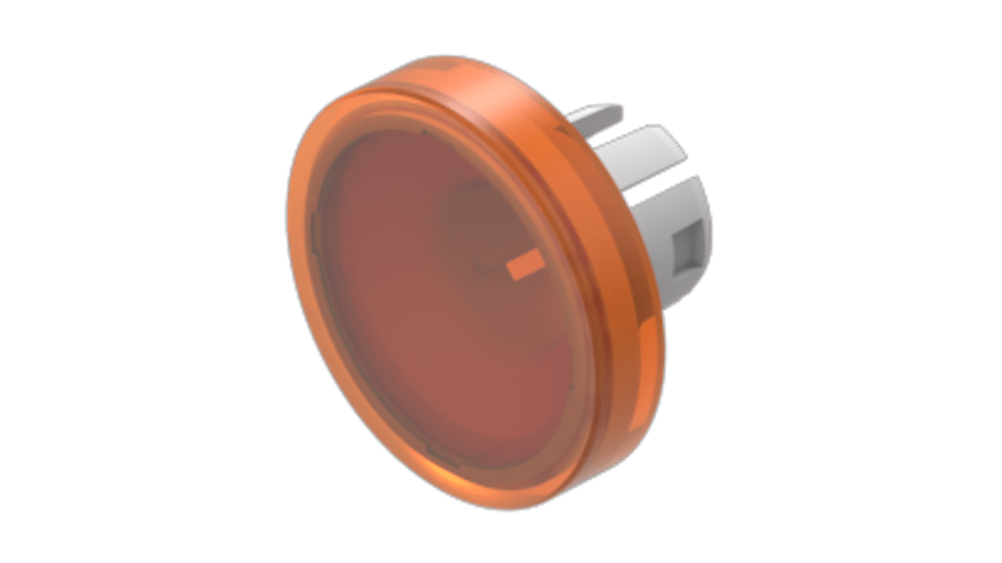 Indicator Lens Round Style, Orange, 15.8 diameter
