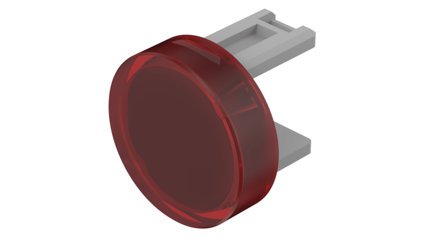 Indicator Lens Round Style, Red, 15.8 diameter