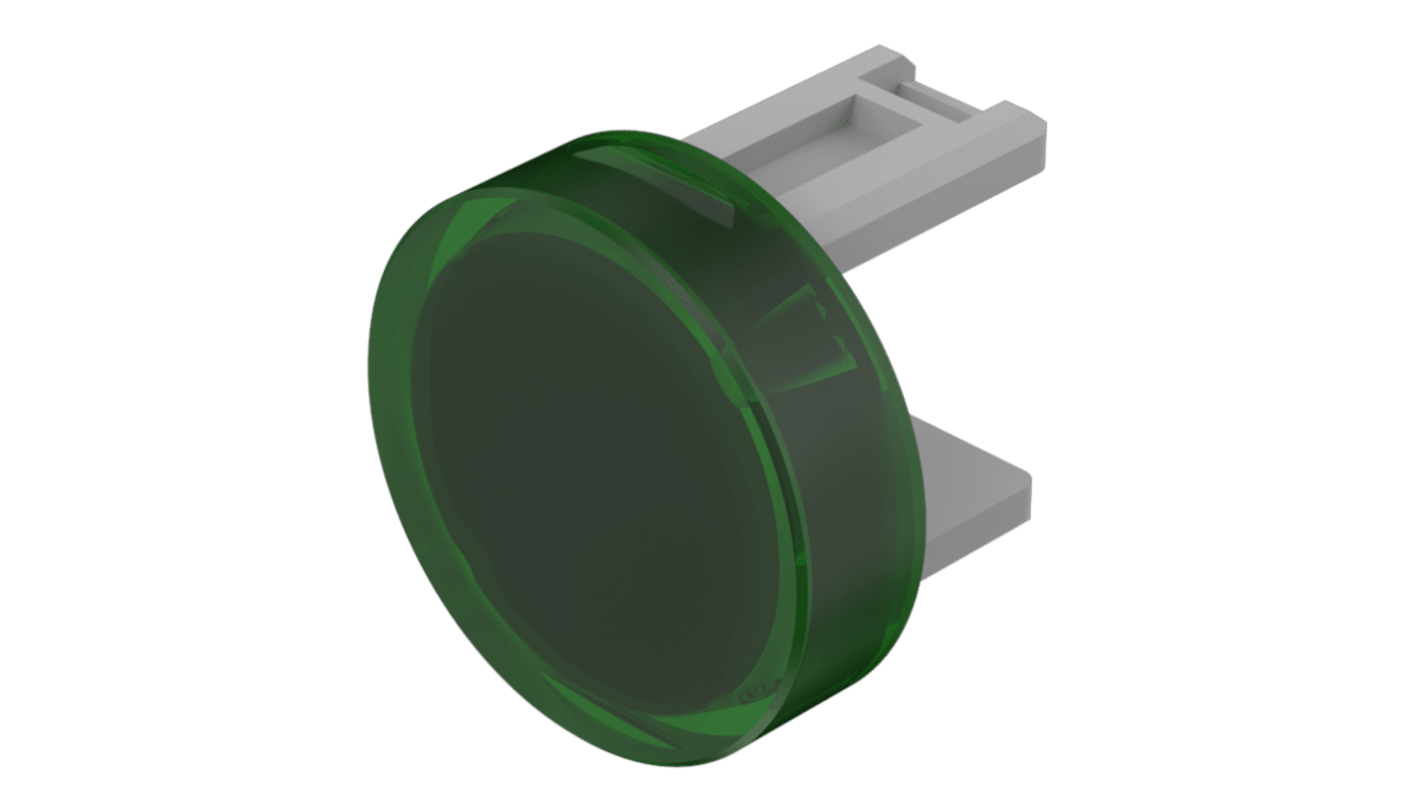 Indicator Lens Round Style, Green, 15.8 diameter