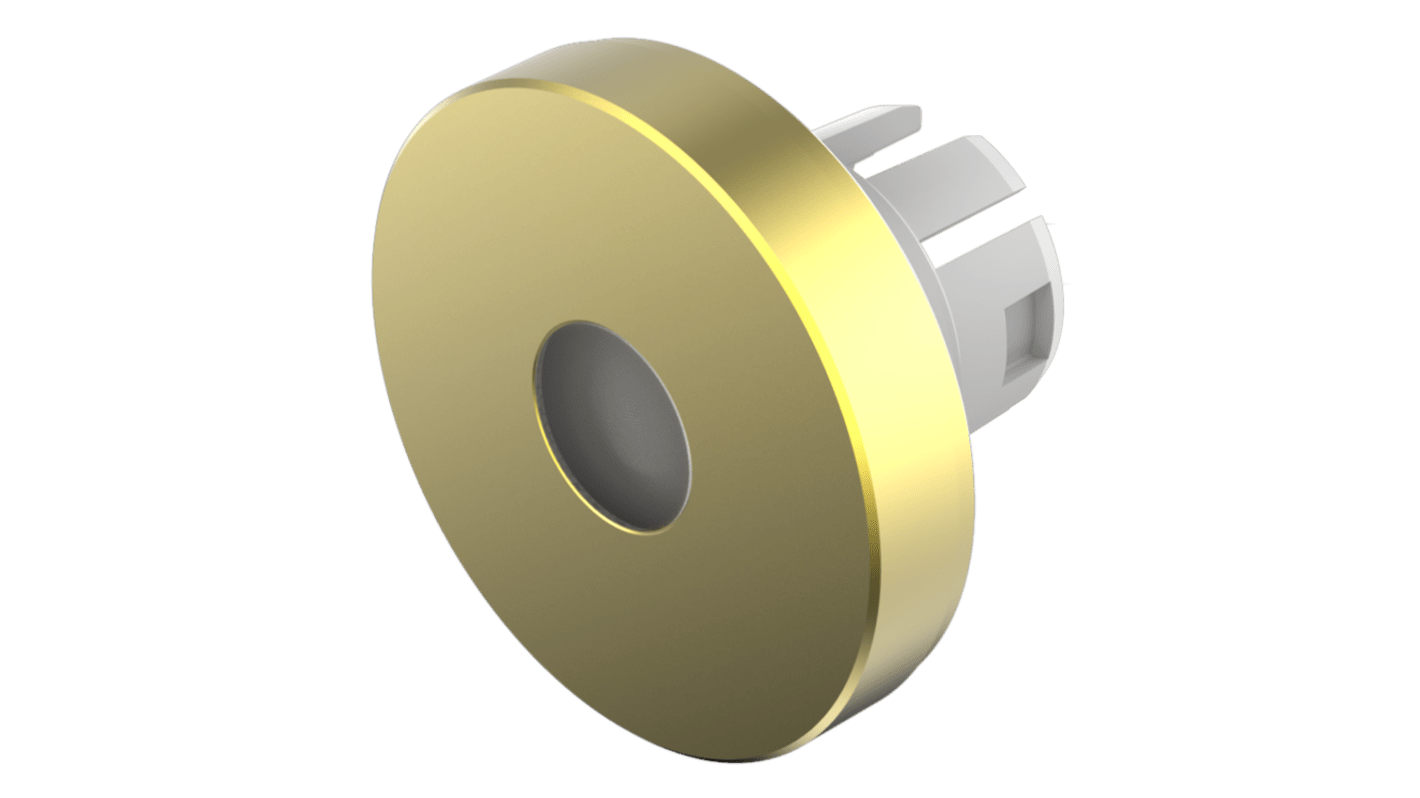 Indicator Lens Round Style, Gold, 19.7 diameter