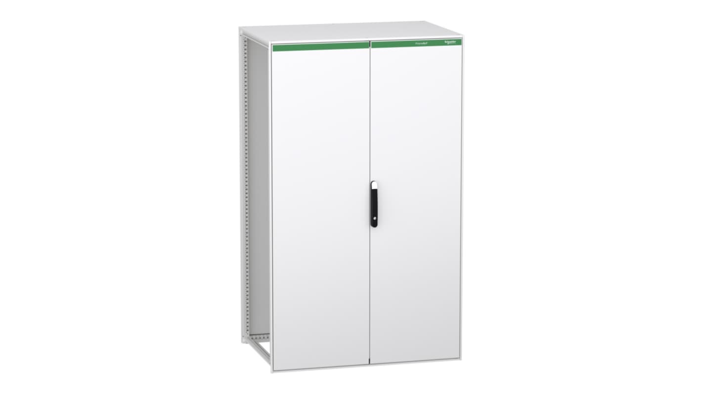 Schneider Electric PrismaSeT HD Series Galvanised Steel, Sheet Steel Double-Door-Door Floor Standing Enclosure, Plain