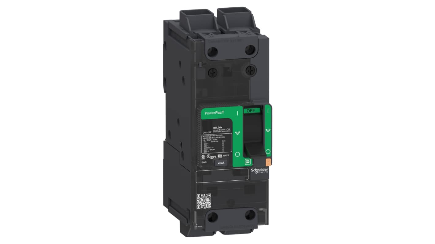 Schneider Electric, Powerpact Circuit breaker 2P 40A, Breaking Capacity 35 kA, Clip-On