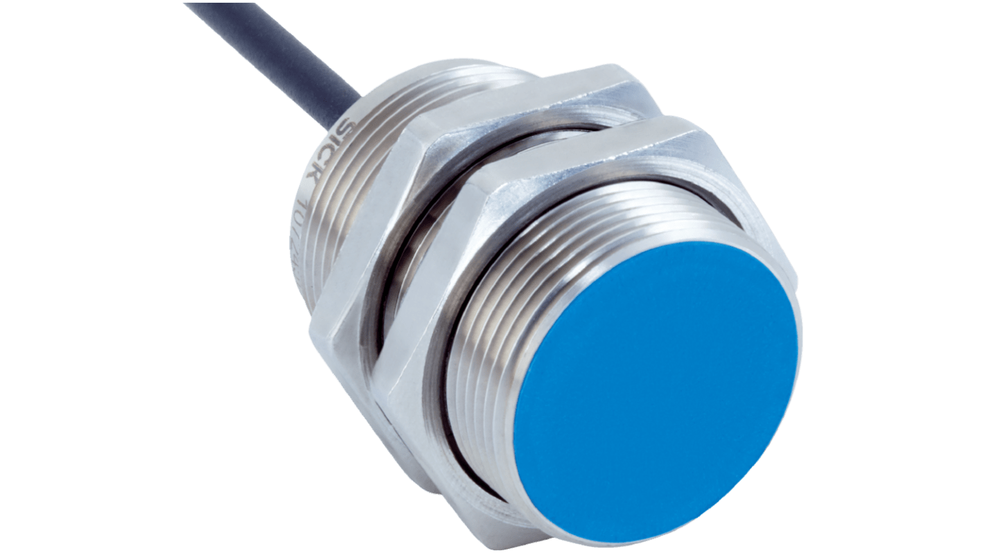 SICK Inductive Barrel Proximity Sensor, M30, 15 mm Detection, PNP NO, 10 → 30 V