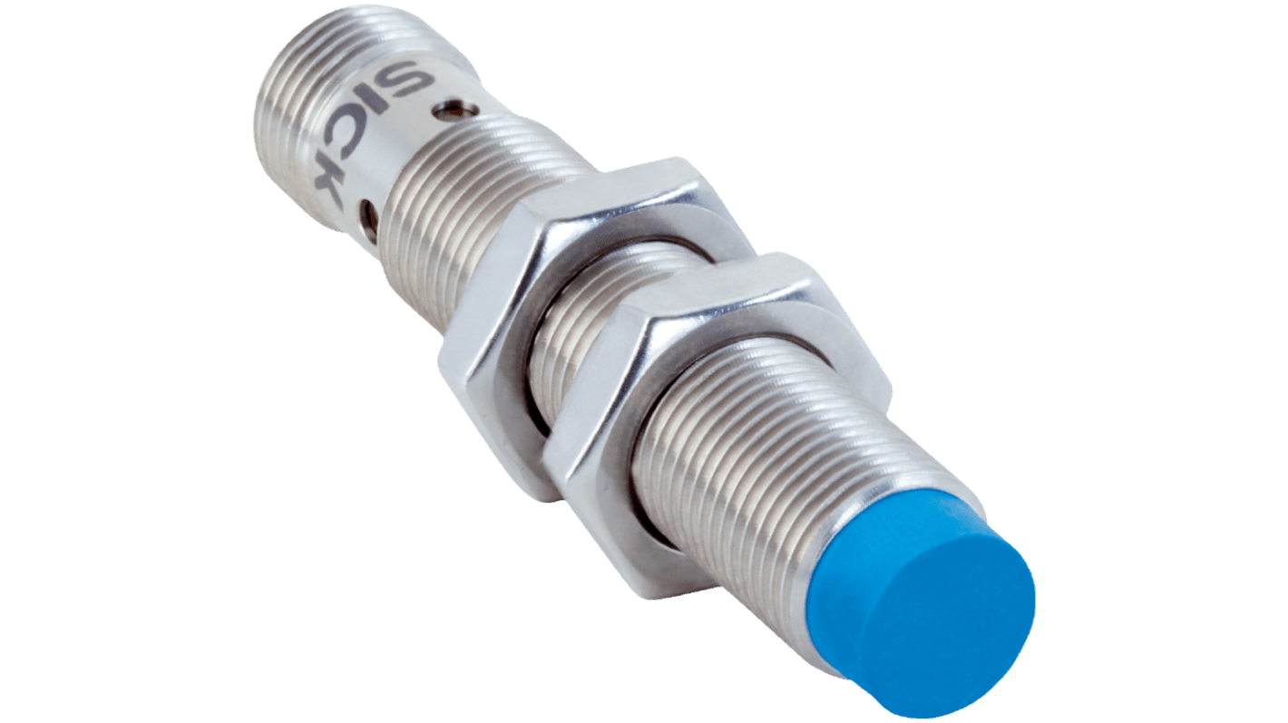 SICK Inductive Barrel Proximity Sensor, M12, 16 mm Detection, NPN NO, 10 → 30 V