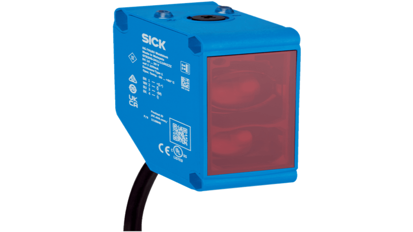 SICK Retroreflective Photoelectric Sensor, Rectangular Sensor, 0.005 → 30 m Detection Range IO-LINK