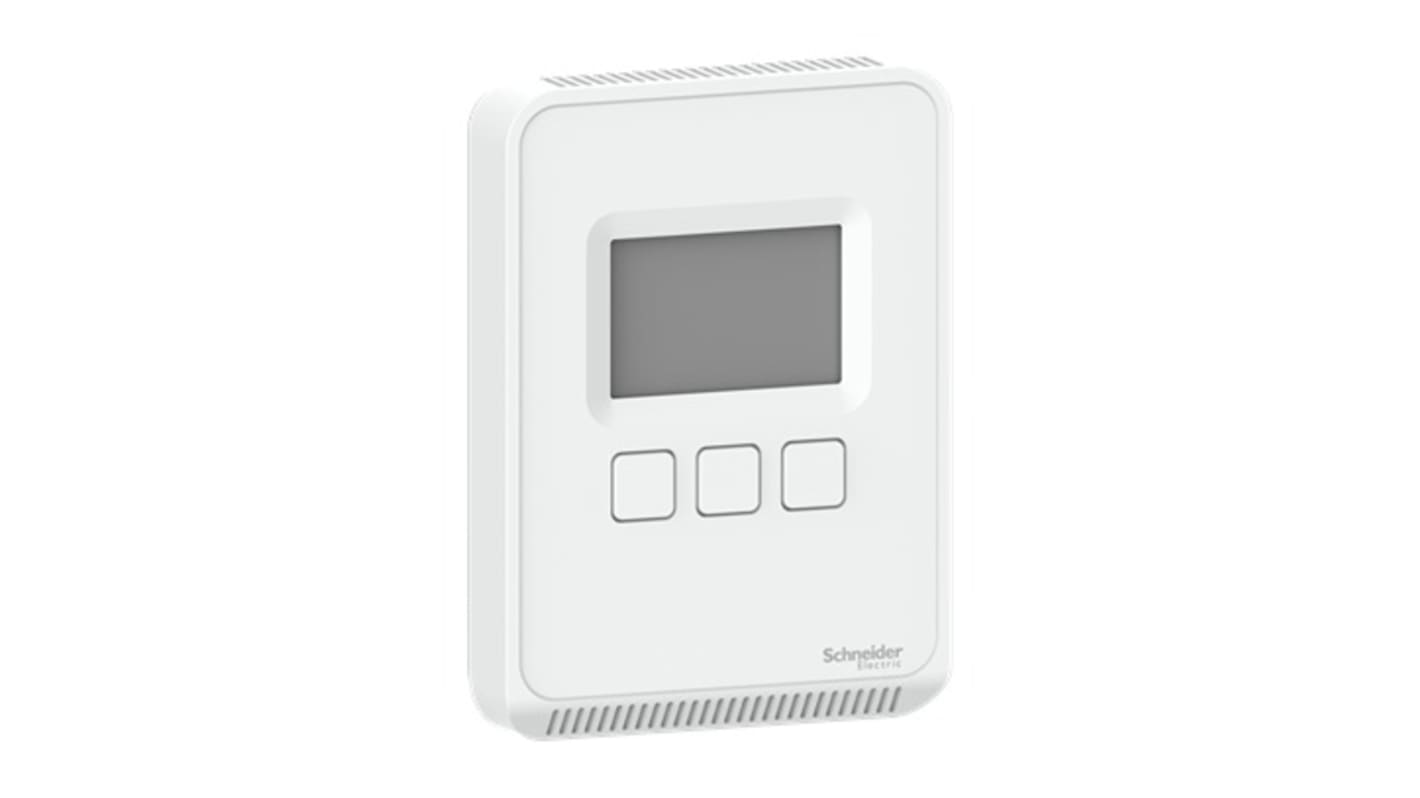 Schneider Electric SLASLC2 Air Quality Monitor for Air Quality, Humidity, Temperature, +50°C Max, 100%RH Max, AC