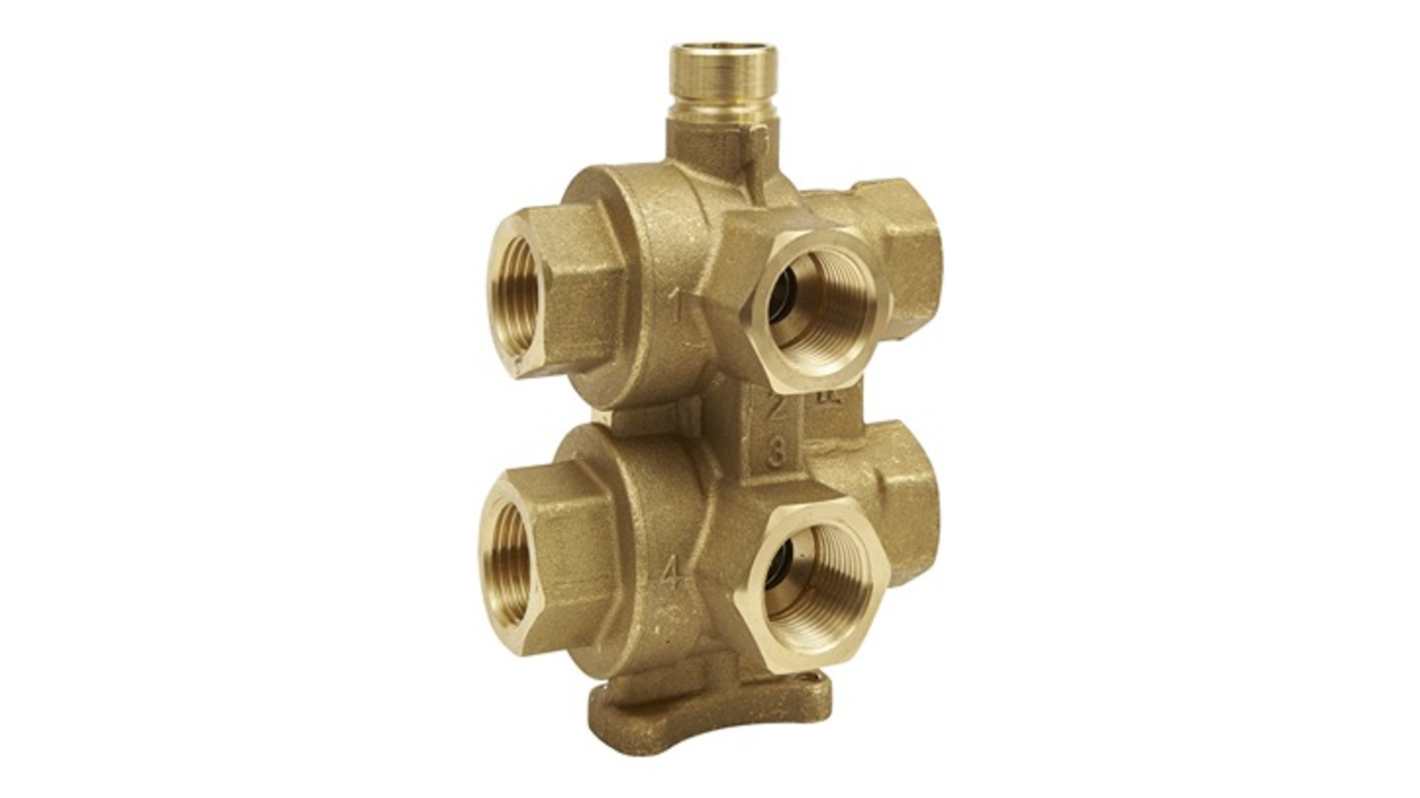 Schneider Electric Brass Ball Valve, Ball Valve, Threaded, Rp Rp 1/2in, 15mm