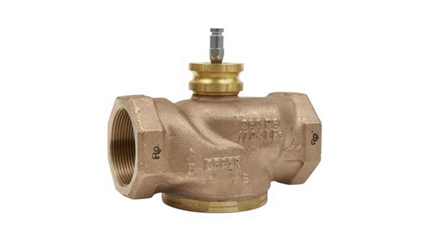 Schneider Electric Bronze Globe Valve VG310R-50B, 2 in Rp Female 399.9 kPa
