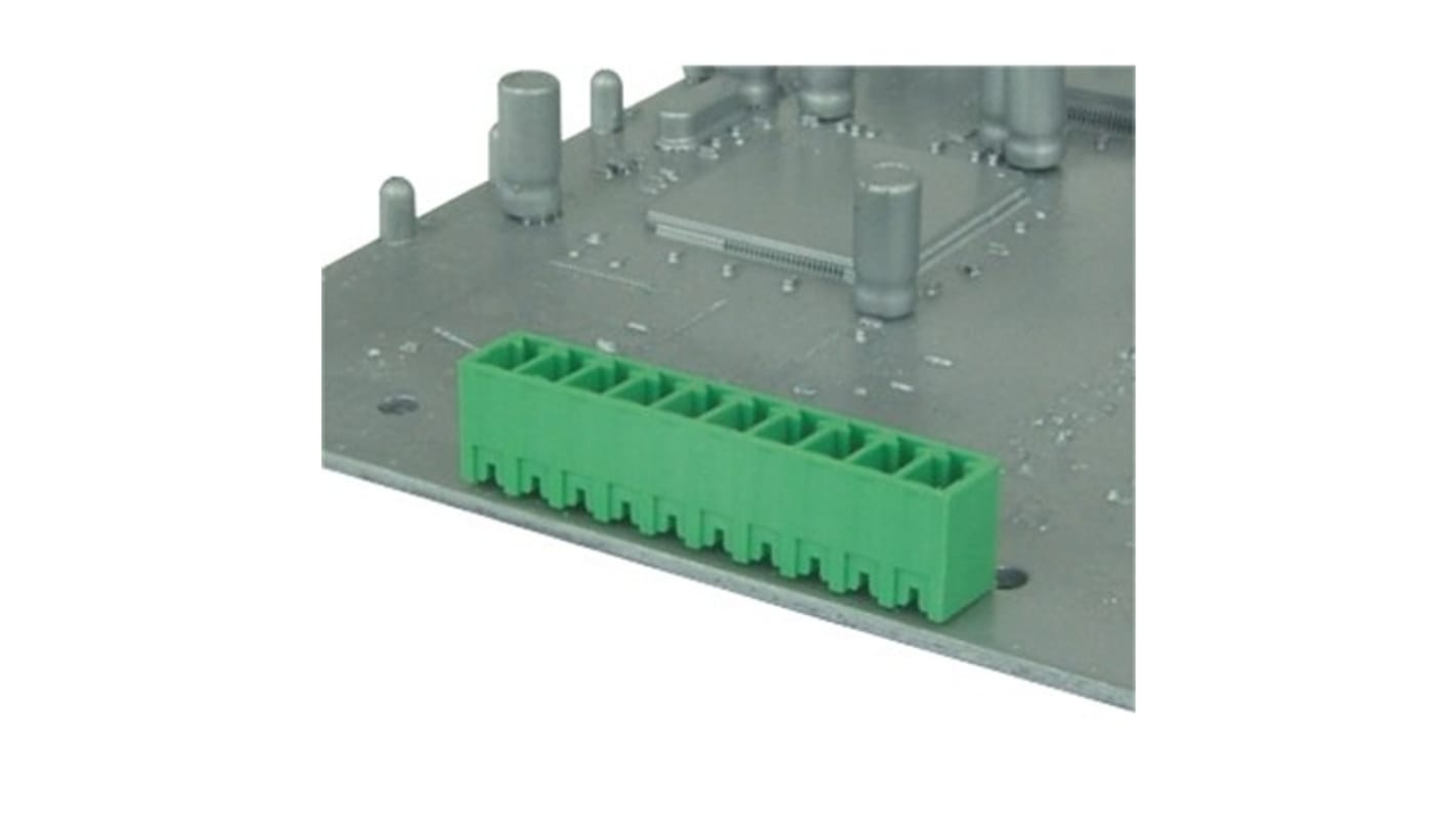Amphenol Industrial, 3.5mm Pitch, OQ0312500000G, 3 Way, , Pluggable Terminal Block, Plug, Through Hole, Solder Pin
