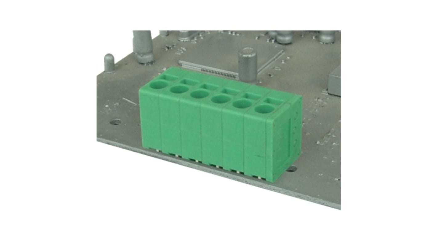 Amphenol Industrial, 5mm Pitch, NJ0600500000G, 6 Way, , Pluggable Terminal Block, Plug, Through Hole, Screwless