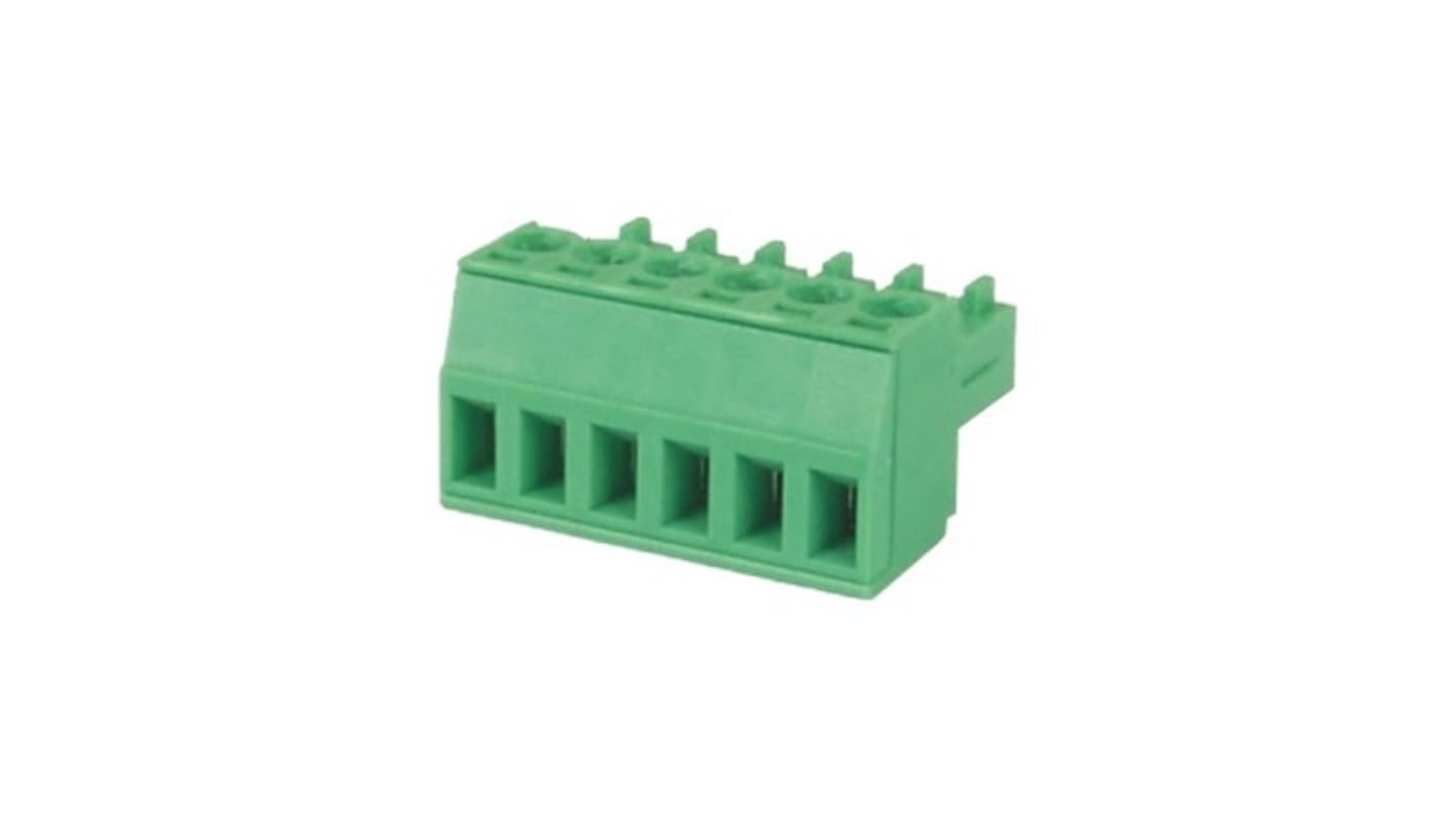 Amphenol Industrial, 3.81mm Pitch, TJ0731530000G, 7 Way, , Pluggable Terminal Block, Plug, Free Hanging (In-Line),