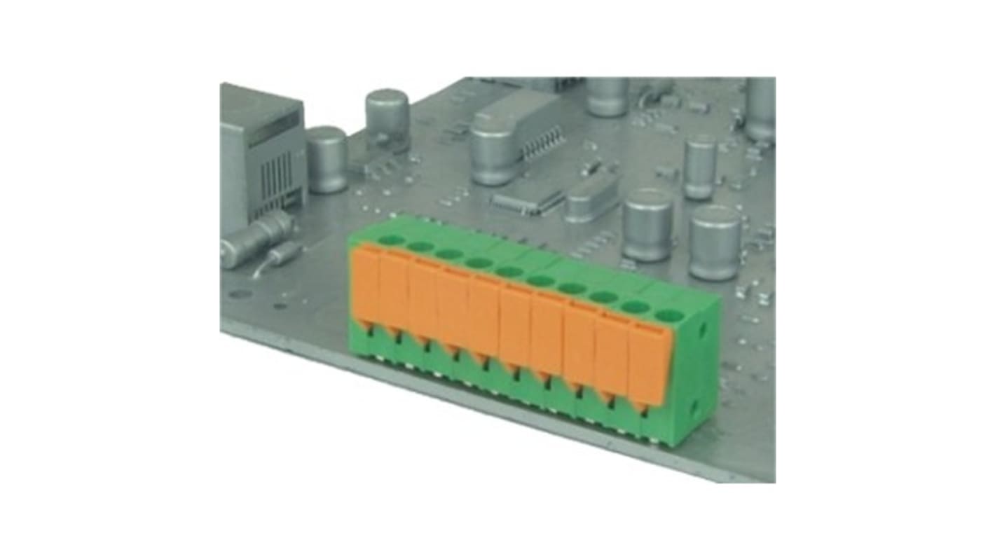 Amphenol Industrial PCB端子排, 6p, 3.81mm间距, PCB安装, 通孔端接, HA0670500000G系列