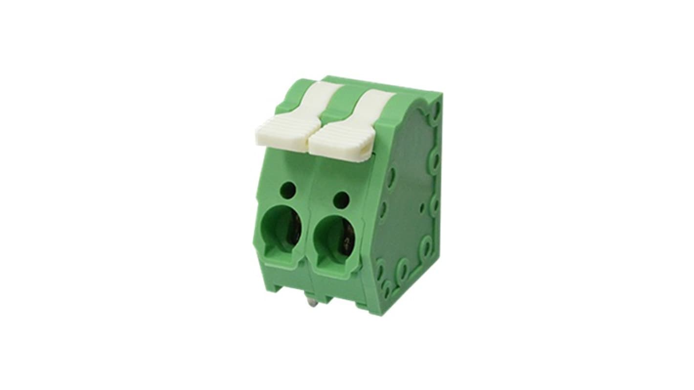 Amphenol Industrial NZ03205C0000G Series PCB Terminal Block, 3-Contact, 7.5mm Pitch, PCB Mount, 1-Row, Through Hole