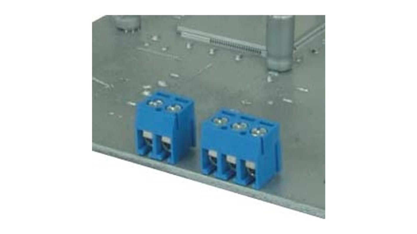Amphenol Industrial PCB端子排, 2p, 3.5mm间距, PCB安装, 通孔端接, TE0201820000G系列