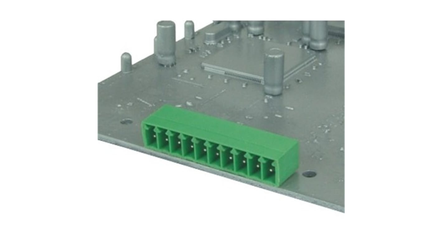 Amphenol Industrial, 3.5mm Pitch, OQ0812510000G, 8 Way, , Pluggable Terminal Block, Plug, Through Hole, Solder Pin