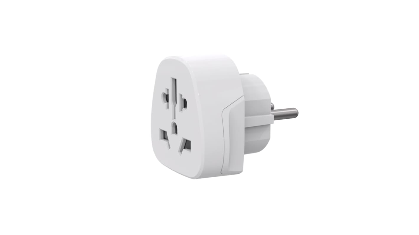 RS PRO Australia, Brazil, China, Europe, Germany, Italy, Japan, Switzerland, UK, USA to Europe, UK Travel Adapter,