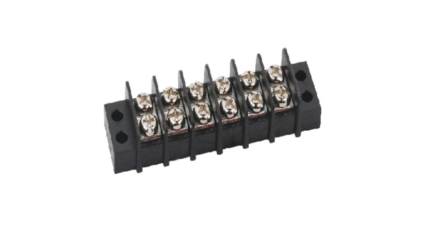 RS PRO Barrier Strip, 6 Contact, 2 Row, 20A, 300 V