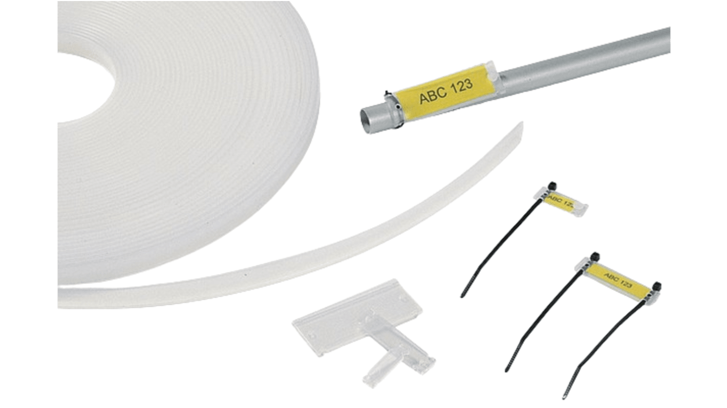 HellermannTyton Helafix Cable Tie Cable Markers, Transparent, 525-07173 HC06-17-PEUV-CL