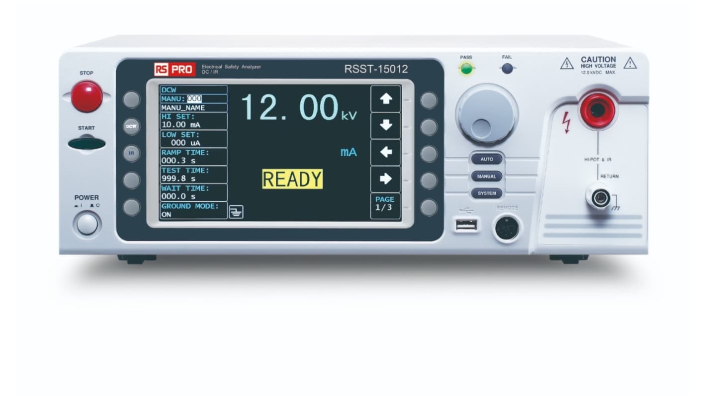 RS PRO Safety Tester, 50V dc Min, 5000V dc Max