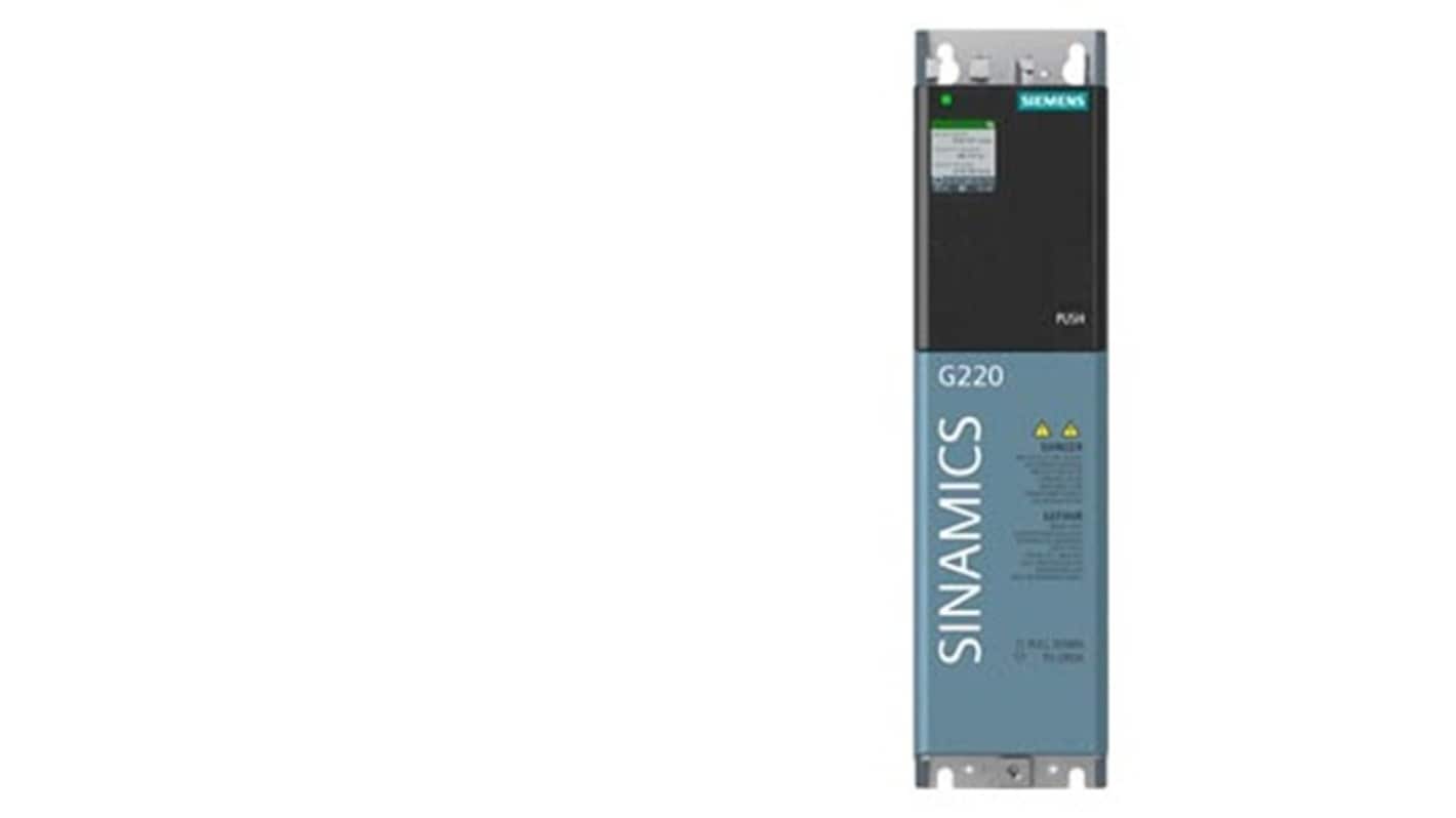 Siemens Inverter Drive, 1.1 kW, 3 Phase, 200 → 240 V, 3.3 A, SINAMICS G220 Series
