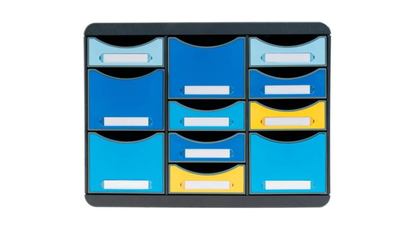 Exacompta 25.975L Assorted Plastic Storage Box, 270mm x 355mm x 355mm