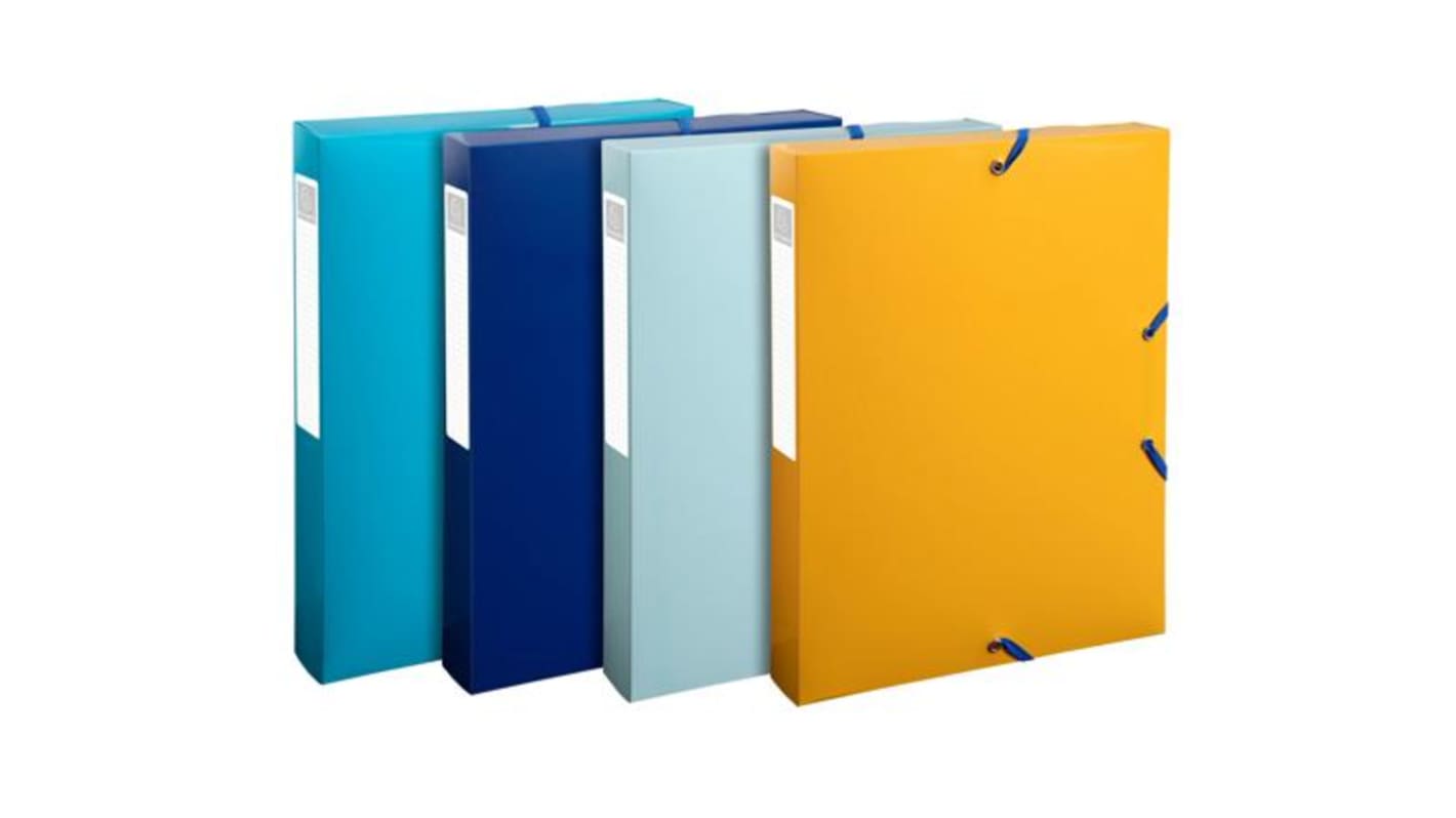Exacompta Assorted A4 File Box, H330mm x W250mm x D40mm