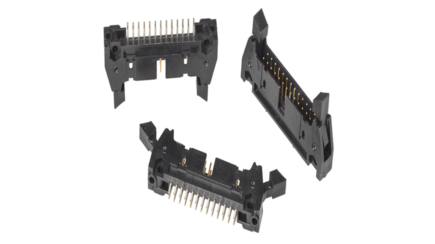 3M 3000 Series Straight Through Hole PCB Header, 26 Contact(s), 2.54mm Pitch, 2 Row(s), Shrouded