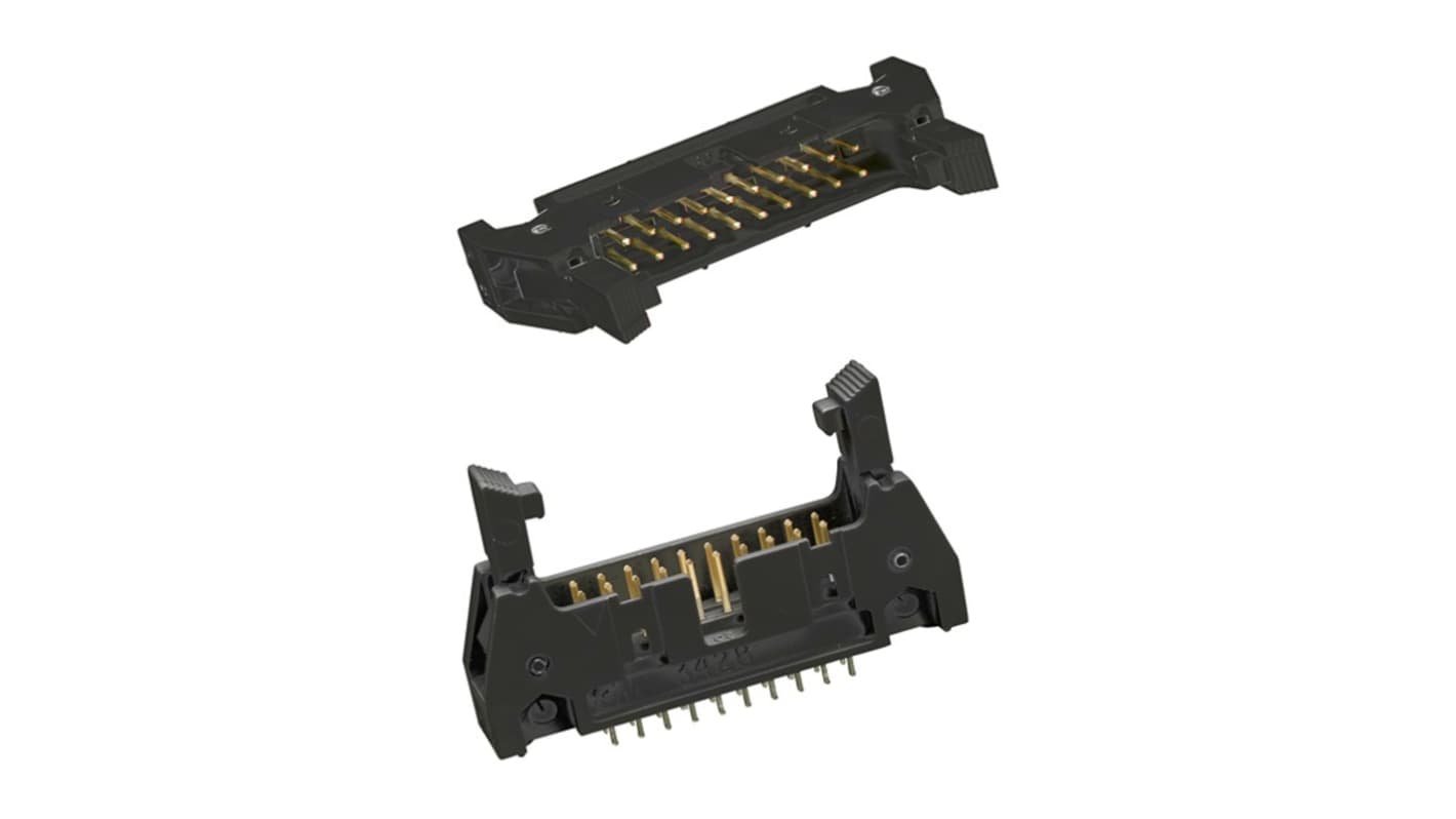 3M 3000 Series Straight Through Hole PCB Header, 30 Contact(s), 2.54mm Pitch, 2 Row(s), Shrouded