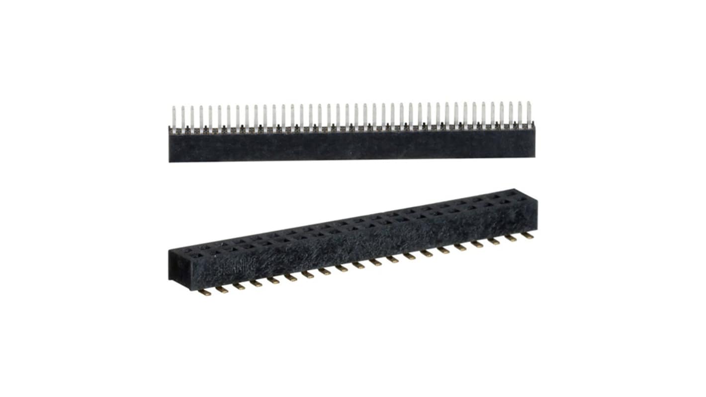 3M 919 Series Straight Surface Mount PCB Header, 50 Contact(s), 1.27mm Pitch, 2 Row(s), Unshrouded