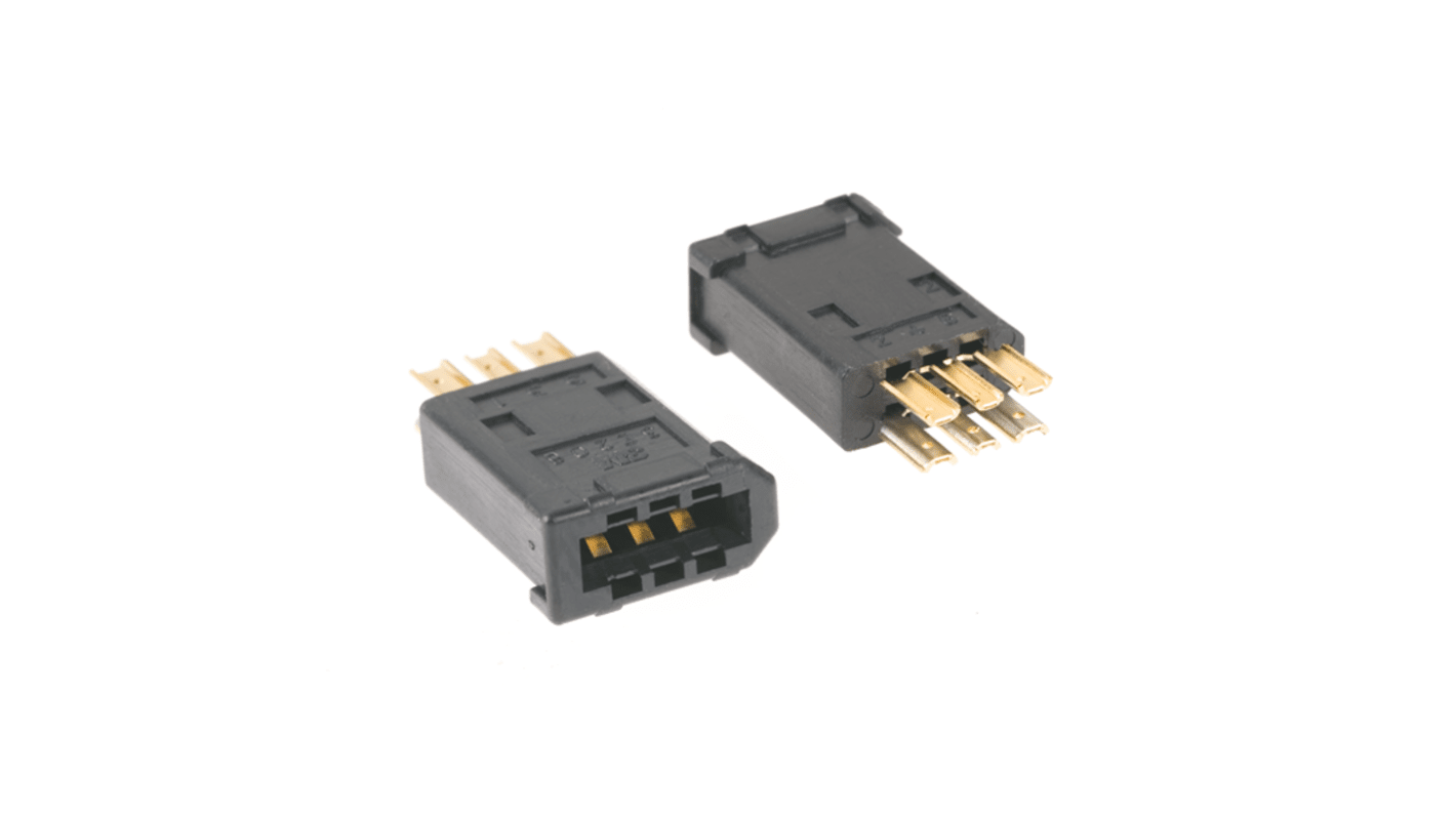 3M 输入/输出 Firewire 连接器, 6针, 电线, 3E206系列