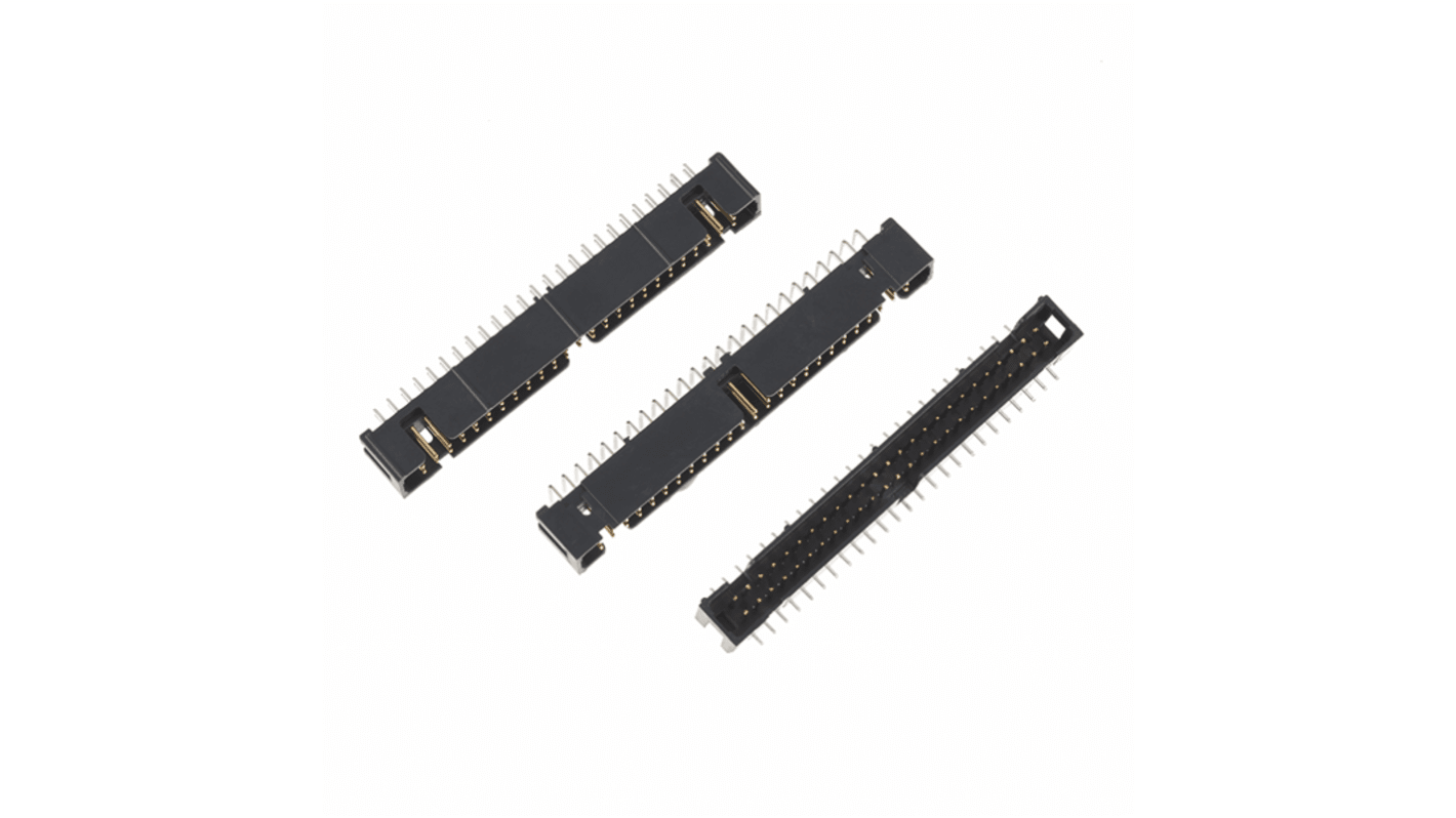3M 2500 Series Right Angle Through Hole PCB Header, 10 Contact(s), 2.54mm Pitch, 2 Row(s), Shrouded
