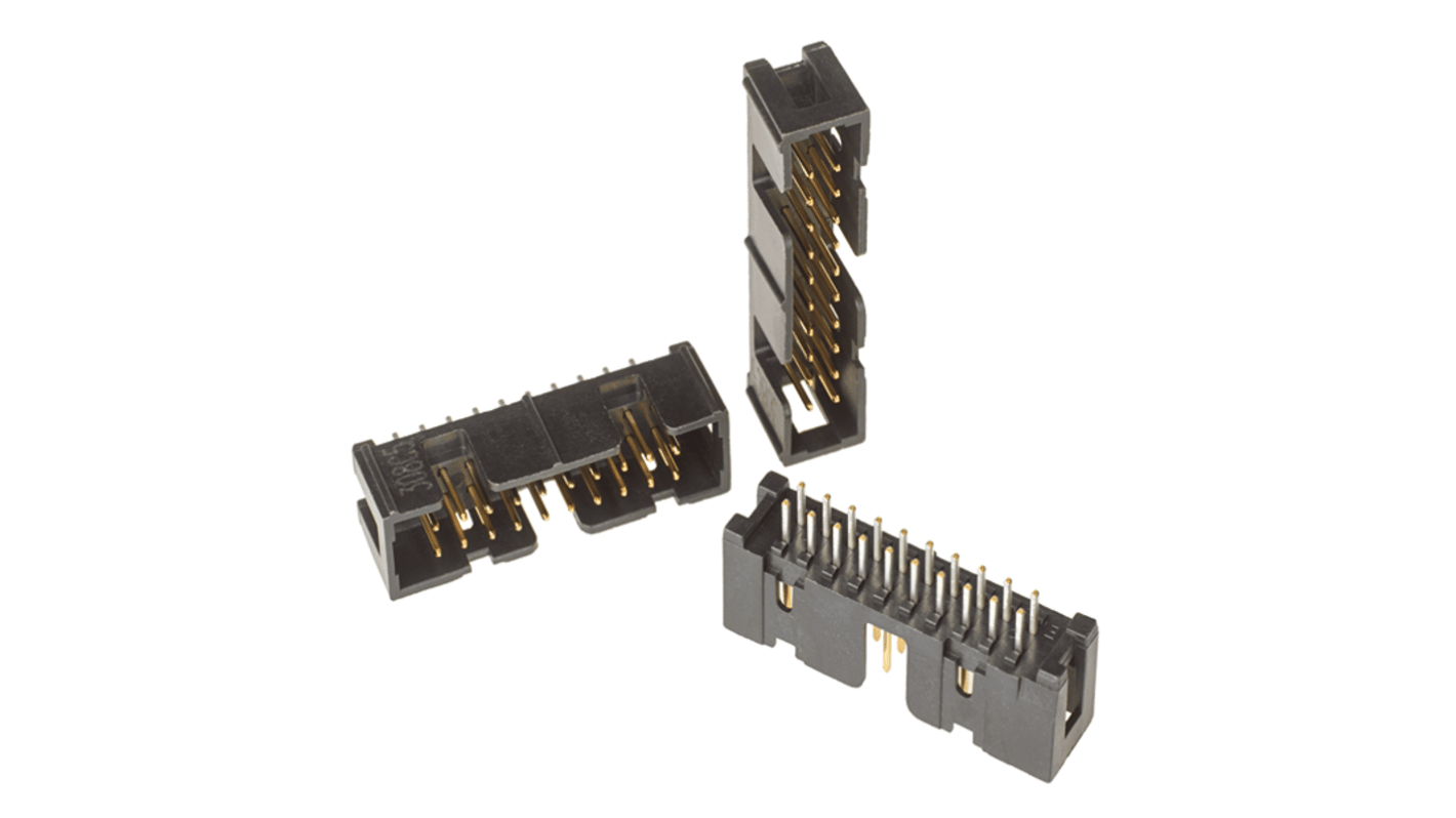 3M 2500 Series Straight Through Hole PCB Header, 20 Contact(s), 2.54mm Pitch, 2 Row(s), Unshrouded