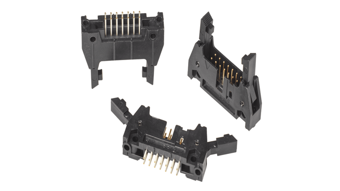 3M 3000 Series Straight Through Hole PCB Header, 14 Contact(s), 2.54mm Pitch, 2 Row(s), Shrouded