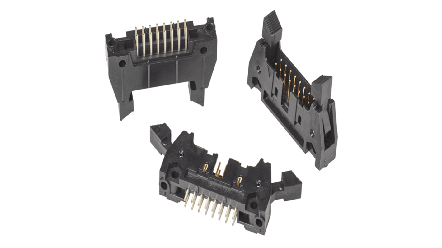 3M 3000 Series Straight Through Hole PCB Header, 16 Contact(s), 2.54mm Pitch, 2 Row(s), Shrouded