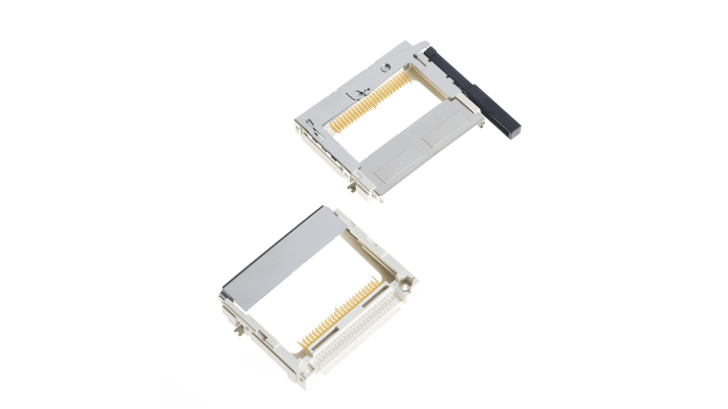 3M, 7E50 Series 50 Way Right Angle Push/Pull Compact Flash Card Connector With Solder Termination