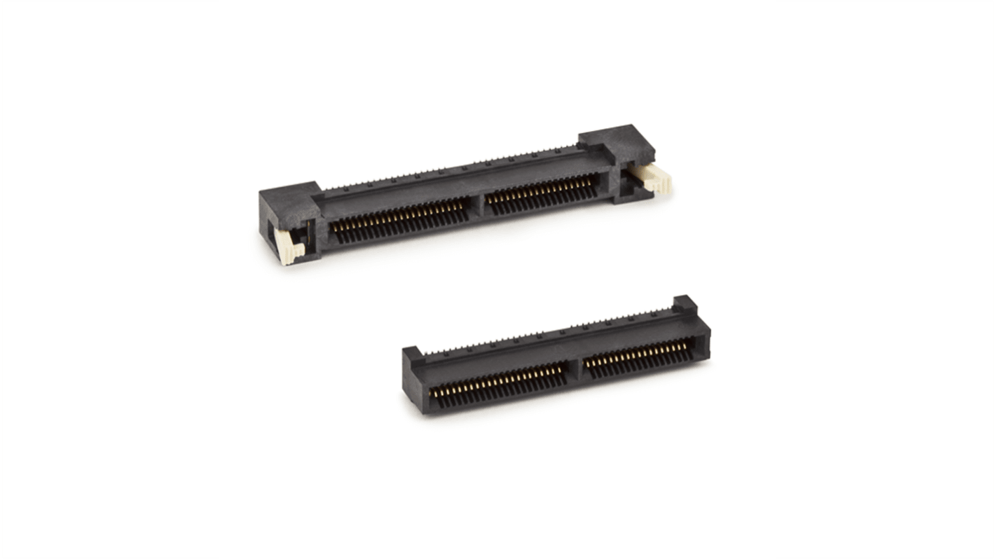 3M SPD08 Series Receptacle Edge Connector, Board Mount, 80-Contacts, 0.8mm Pitch, 2-Row, Cable Termination