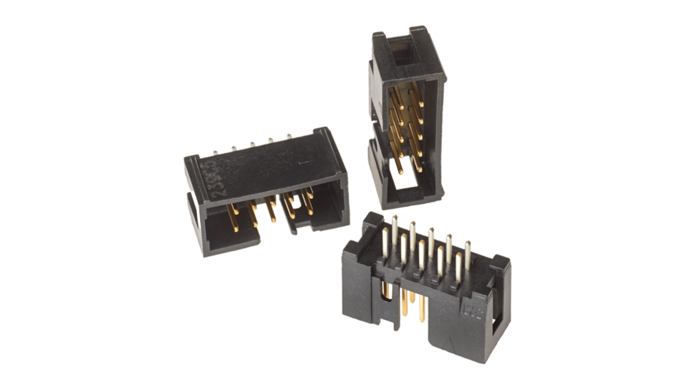 3M 2500 Series Straight Through Hole PCB Header, 10 Contact(s), 2.54mm Pitch, 2 Row(s), Unshrouded