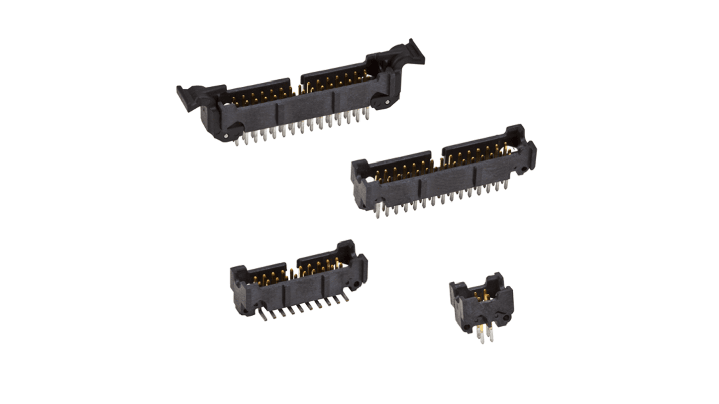 3M 452 Series Right Angle Surface Mount PCB Header, 20 Contact(s), 1.27mm Pitch, 2 Row(s), Shrouded