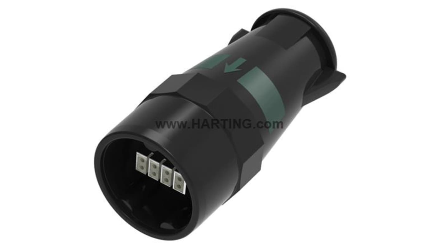 HARTING Circular Connectors, 8 Contacts, Plug-In, M32 Male Connector, Plug, Male, IP67, IP69, HARTING UIC Series