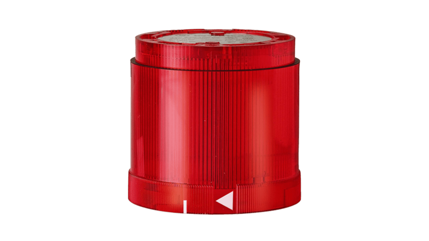 Werma 843 Series Red Flashing Effect Signal Tower for Use with Signal Tower, 24 V dc, LED Bulb, Vdc, IP54